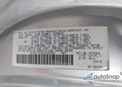 2002 Toyota Sienna Xle from USA, damaged, VIN 4T3ZF13C22U435263